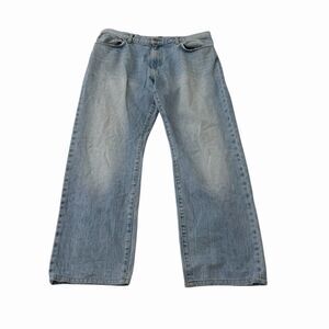 Baldwin Jeans Mens 36 Blue Henley Drift Slim Straight Cotton USA 29” Inseam